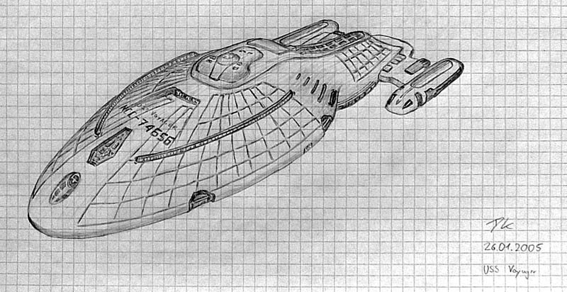 USS Voyager - Drawing