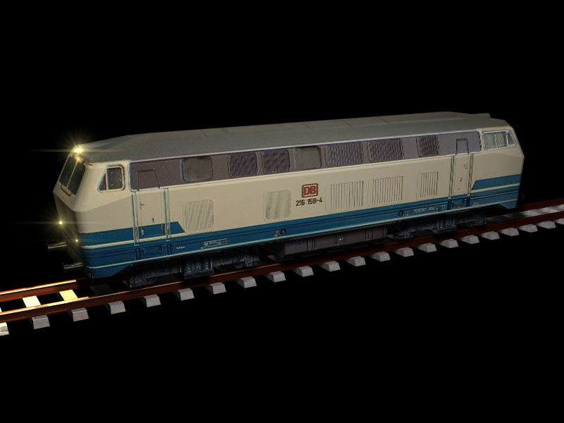 A german V160/BR 216 train engine - 3DSMax Model